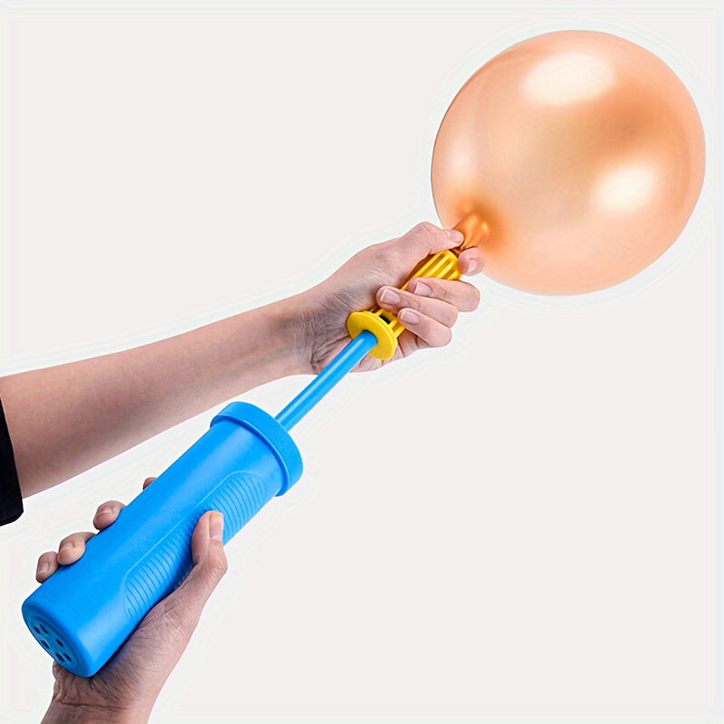 1pc Blue High Quality Two-Way Pump Balloon Accessory, Time-Saving And Convenient, Ideal Party Decorating Partner Halloween, Thanksgiving And Christmas Gift Easter Gift, Easter Room Decor