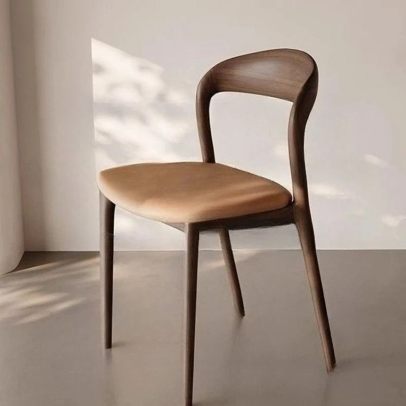 Italian Solid Wood Dining Chairs for Home Use, Medieval Style, Backrest Chair, High-quality Designer Hotel Dining Study Chair